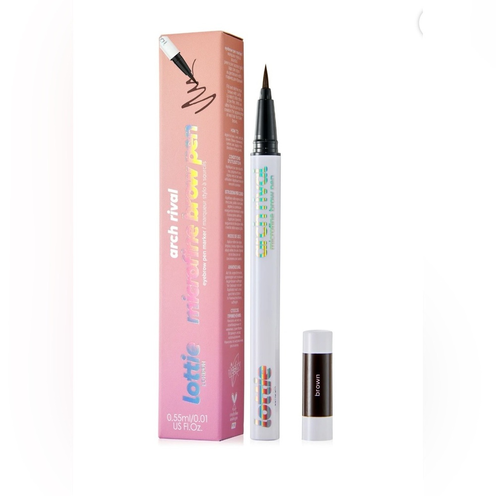Lottie London Arch Rival Microfine Brow Pen, Brown, 2 Pack